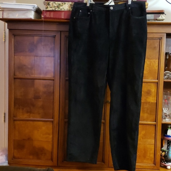 Talbots Pants - Talbots Stretch Velvet Pants, Black Size 18pp